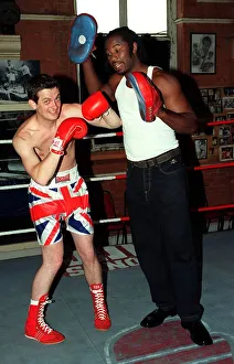 Matthew Wright Mirror Journalist with Lennox Lewis 1997 WBC World Heavy Weight Matthew Wright Mirror Journalist with Lennox Lewis 1997 WBC World Heavy Weight