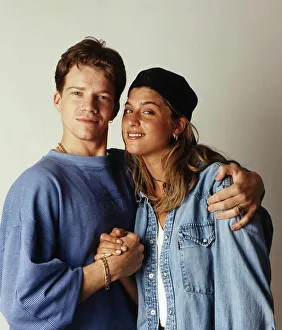 Max Beesley TV Presenter With Fellow Presenter Dani Behr Of The Tv Programme Surf Max Beesley TV Presenter With Fellow Presenter Dani Behr Of The Tv Programme Surf