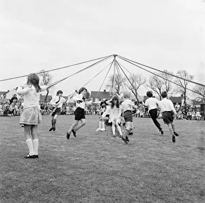 Maypole Dancing, Roseworth, Stockton-on-Tees, England, Circa May 1972 Maypole Dancing, Roseworth, Stockton-on-Tees, England, Circa May 1972