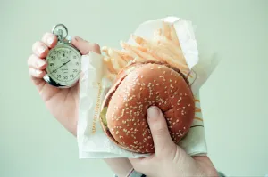 McDonald's Burger and Stopwatch, Tamworth, 11th April 1991 McDonald's Burger and Stopwatch, Tamworth, 11th April 1991