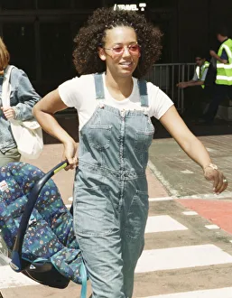 Mel B Scary Spice arrives at Heathrow Airport June 1999 Mel B of Spice Girls Mel B Scary Spice arrives at Heathrow Airport June 1999 Mel B of Spice Girls
