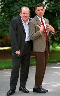Mel Smith with Rowan Atkinson at Mr Bean Photocall July 1997 Mel Smith with Rowan Atkinson at Mr Bean Photocall July 1997