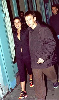 Melanie Chisholm aka Mel C in pop group the Spice Girls leaving the Mango rooms bar at Melanie Chisholm aka Mel C in pop group the Spice Girls leaving the Mango rooms bar at