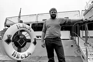 Images Dated 6th October 1980: A member of the crew of survey vessel HMS Hecla. 06 / 10 / 80