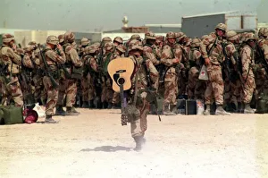 Members of the US 1st Cavalry seen here arriving at Dharan in Saudi Arabia October 1990 Members of the US 1st Cavalry seen here arriving at Dharan in Saudi Arabia October 1990
