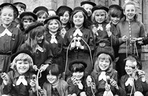 Members of the 1st Ryton Brownies skipped 3,000 skips to buy 30 rose bushes for Members of the 1st Ryton Brownies skipped 3,000 skips to buy 30 rose bushes for