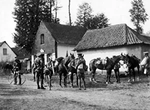 Members of the 2nd Cavalry Division after crossing the River Marne in September 1914 Members of the 2nd Cavalry Division after crossing the River Marne in September 1914