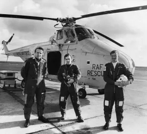 Three members of the Air Sea Rescue team on standby duty at their RAF Brawdy base in Three members of the Air Sea Rescue team on standby duty at their RAF Brawdy base in