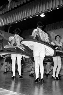 Members of a Bavarian band performing on stage wearing traditional Bavarian dress during Members of a Bavarian band performing on stage wearing traditional Bavarian dress during