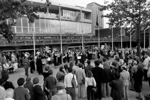 Members of the BBC Concert Orchestra perform for members of the public who were not able Members of the BBC Concert Orchestra perform for members of the public who were not able