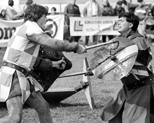 Members of the Nottingham Jousting Association at the Cramlington Show in June 1984 Members of the Nottingham Jousting Association at the Cramlington Show in June 1984