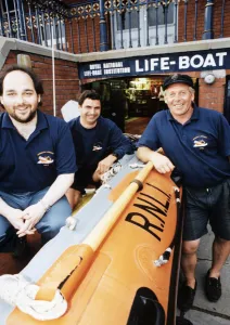 Members of the Penarth Lifeboat Crew who took part in a rescue near Cardiff Members of the Penarth Lifeboat Crew who took part in a rescue near Cardiff