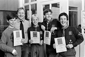 Five members of Thurstonland scout group have been presented with certificates Five members of Thurstonland scout group have been presented with certificates