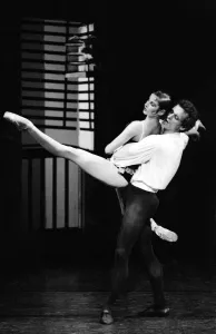 Members of a un-named ballet company perform a contempory work during London' Members of a un-named ballet company perform a contempory work during London'