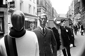Mens Fashions, Mannequins in Carnaby Street, 31st March 1966 Mens Fashions, Mannequins in Carnaby Street, 31st March 1966