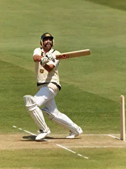 Merv Hughes Australian Cricketer in Batting action Merv Hughes Australian Cricketer in Batting action