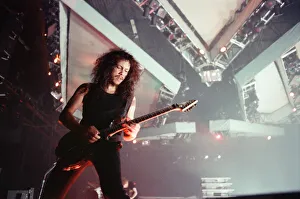 Metallica in concert at the NEC Arena, Birmingham. Kirk Hammett, guitarist with the band Metallica in concert at the NEC Arena, Birmingham. Kirk Hammett, guitarist with the band
