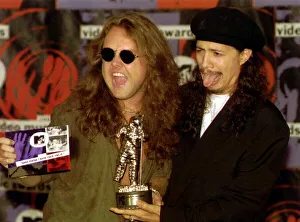 Metallica Heavy Metal rock group September 1996 Kirk Hammett and Lars Ulrich Metallica Heavy Metal rock group September 1996 Kirk Hammett and Lars Ulrich