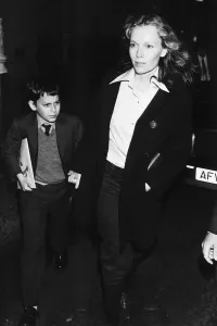 Mia Farrow Actress with one of her sons 1983 Mia Farrow Actress with one of her sons 1983