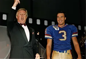 Michael Aspel and a member of the London Monarchs DBase Michael Aspel and a member of the London Monarchs DBase