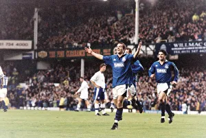 Michael Branch of Everton in action against Leicester. Everton 1 - 1 - Leicester Michael Branch of Everton in action against Leicester. Everton 1 - 1 - Leicester