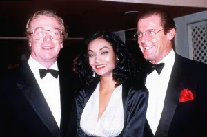 Michael Caine with wife Shakira and Roger Moore at the Barnardos ball at the Grosvenor Michael Caine with wife Shakira and Roger Moore at the Barnardos ball at the Grosvenor