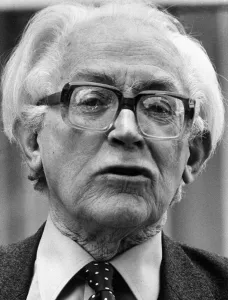 Michael Foot Labour Party Leader argues with photographers Michael Foot Labour Party Leader argues with photographers