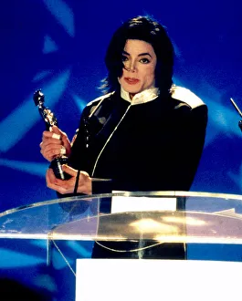 Michael Jackson accepts his award at the 1996 Brit Awards. 20th February 1996 Michael Jackson accepts his award at the 1996 Brit Awards. 20th February 1996