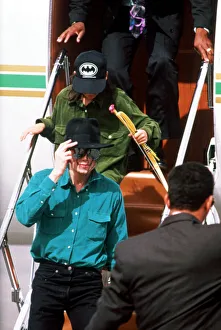 Michael Jackson arriving for his Dangerous tour in Norway. July 1992 Michael Jackson arriving for his Dangerous tour in Norway. July 1992