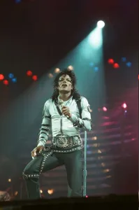 Michael Jackson in concert at Wembley performing in front of HRH Diana Princess of Wales Michael Jackson in concert at Wembley performing in front of HRH Diana Princess of Wales