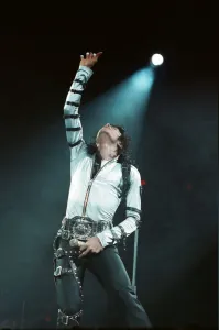Michael Jackson in concert at Wembley performing in front of HRH Diana Princess of Wales Michael Jackson in concert at Wembley performing in front of HRH Diana Princess of Wales