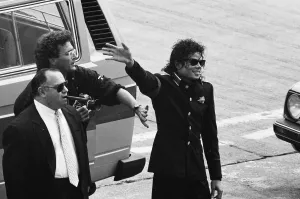 Michael Jackson in England with his manager, Frank Dileo - 12/7/1988 Michael Jackson in England with his manager, Frank Dileo - 12/7/1988