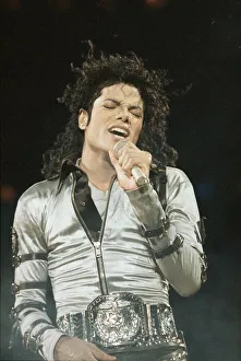 Michael Jackson performing on stage in concert at the Milton Keynes Bowl 10th September Michael Jackson performing on stage in concert at the Milton Keynes Bowl 10th September