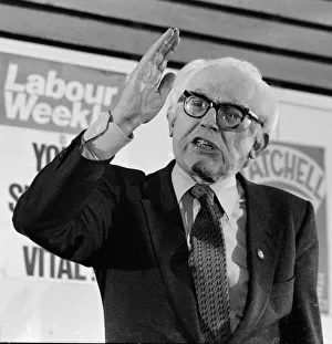 Michael Labour Party Leader Michael Foot seen here talking at the London College of Michael Labour Party Leader Michael Foot seen here talking at the London College of