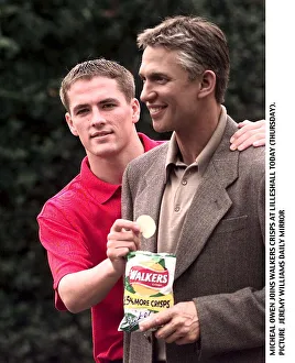 Michael Owen Liverpool Football Player with Gary Lineker TV Presenter who will be Michael Owen Liverpool Football Player with Gary Lineker TV Presenter who will be