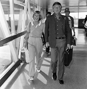 Images Dated 7th September 1981: Michael Parkinson arrives at Heathrow with his wife Mary