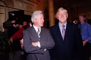 Michael Parkinson TV Presenter July 98 With tv presenter Michael Aspel at Michael Parkinson TV Presenter July 98 With tv presenter Michael Aspel at