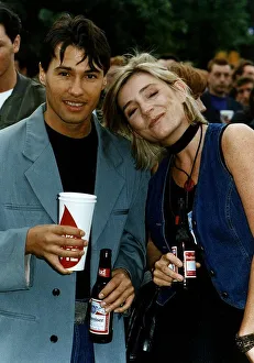 Michelle Collins Actress Cindy in Eastenders with Brother Beyond pop star Nathan Moore at Michelle Collins Actress Cindy in Eastenders with Brother Beyond pop star Nathan Moore at