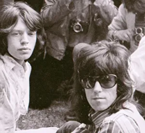 Mick Jagger and Keith Richards in Hyde Park to introduce Mick Taylor Mick Jagger and Keith Richards in Hyde Park to introduce Mick Taylor