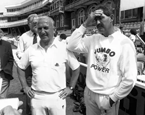 Micky Stewart and skipper Graham Gooch August 1988 Micky Stewart and skipper Graham Gooch August 1988