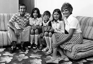 Middlesbrough FC physiotherapist Jimmy Headridge and his wife Margaret with their Middlesbrough FC physiotherapist Jimmy Headridge and his wife Margaret with their
