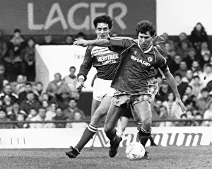 Middlesbrough player Bernie Slaven in action against Manchester United' Middlesbrough player Bernie Slaven in action against Manchester United'