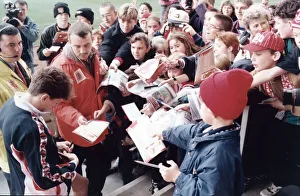 Middlesbrough player Juninho is mobbed by fans at the Riverside Stadium before Middlesbrough player Juninho is mobbed by fans at the Riverside Stadium before