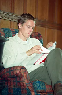 Middlesbrough's Jan Aage Fjortoft - his other love, reading a good book - this ones Middlesbrough's Jan Aage Fjortoft - his other love, reading a good book - this ones