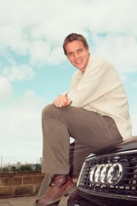 Middlesbrough's Jan Aage Fjortoft sitting on his Audi estate car. 19th September 1995 Middlesbrough's Jan Aage Fjortoft sitting on his Audi estate car. 19th September 1995