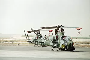 Images Dated 2nd September 1990: US Military Forces, Tank Killer Attack Helicopter at Dhahran Airbase, Saudi Arabia