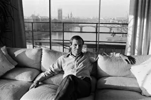 Images Dated 15th September 1982: Millionaire author Jeffrey Archer pictured in his penthouse Embankment flat overlooking