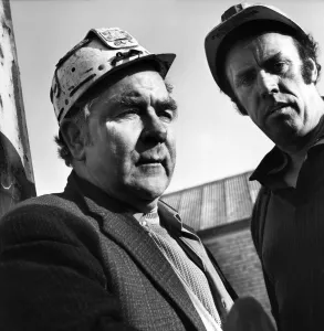 Miners Union: Joe Gormley and George Rees. January 1975 S75-0383-001 Miners Union: Joe Gormley and George Rees. January 1975 S75-0383-001
