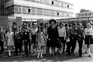 Minister of Eductaion Maggie Thatcher opens the Netherley Comprehensive schools in Minister of Eductaion Maggie Thatcher opens the Netherley Comprehensive schools in