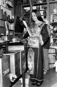 Minnie King, manageress of a Health food shop in Hampstead Minnie King, manageress of a Health food shop in Hampstead